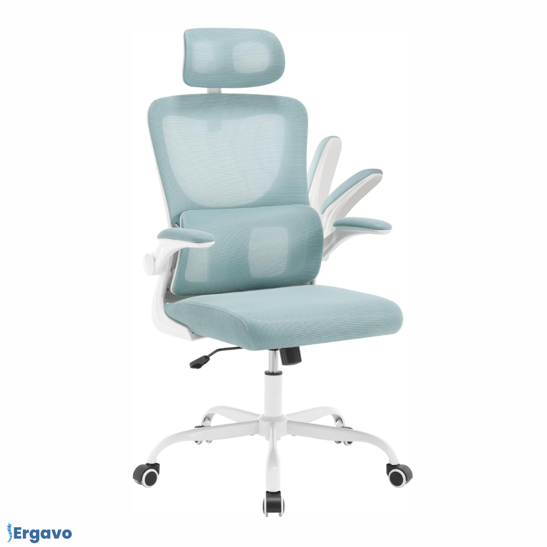 Chaise Ergonomique de Bureau – Soutien Lombaire & Accoudoirs Relevables