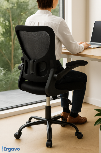 Chaise de Bureau Ergonomique – Soutien lombaire & accoudoirs réglables