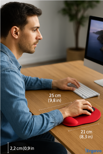 Tapis de Souris Ergonomique avec Repose-Poignet – Confort optimal
